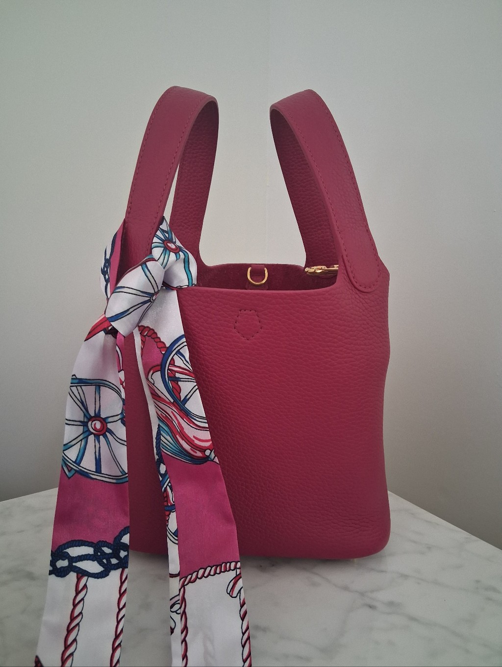 Duyp Melodie Ceclie Josette - Versatile Bucket Bag - Grained Cowhide Rose Violet
